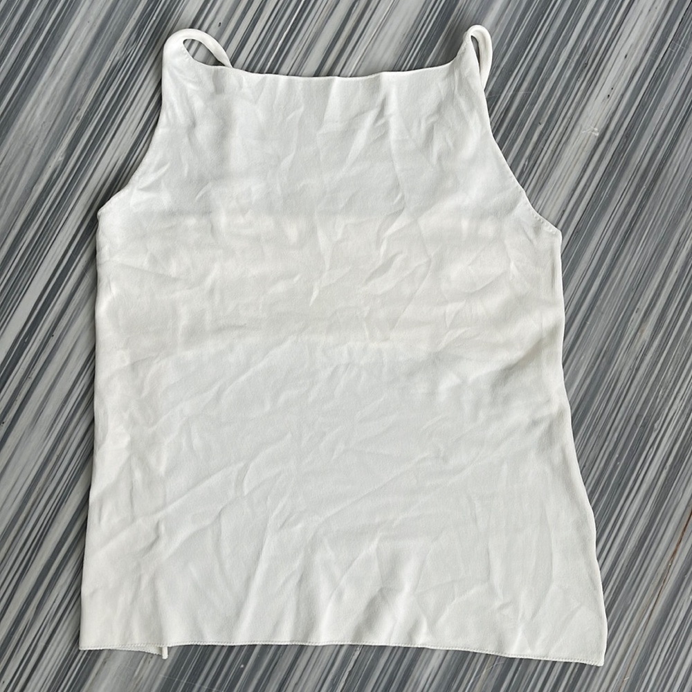 White Tank Top Bandeau Back